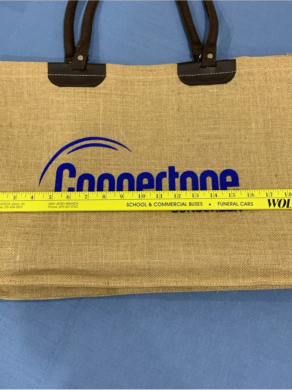Coppertone Straw-like Tote Bag Beach Bag with Handle